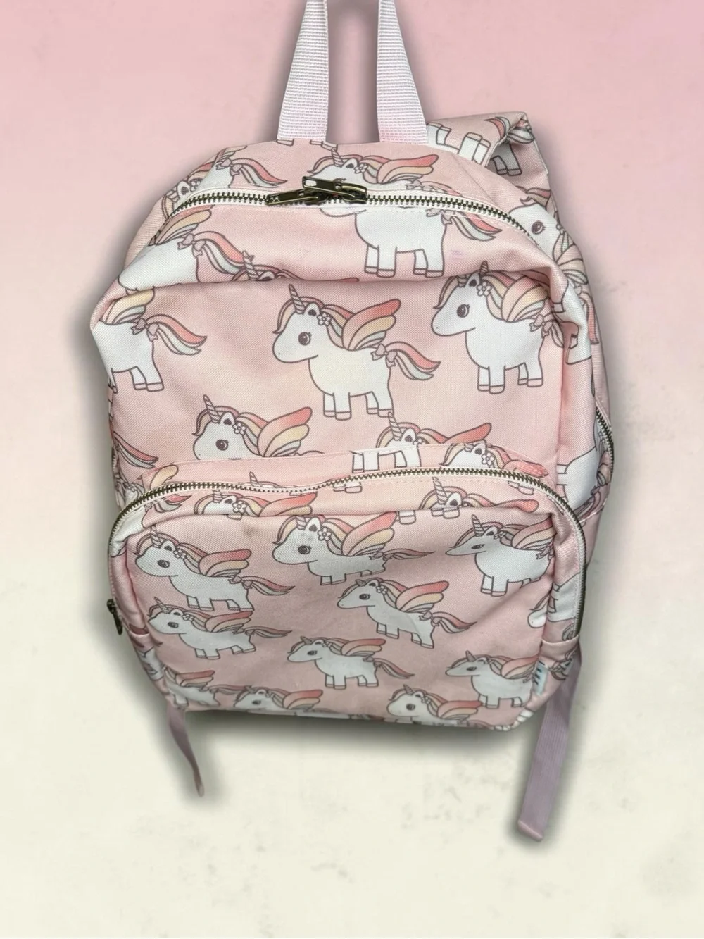 Huxbaby Pink Unicorn Print Kids Backpack